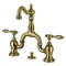 Kingston Brass Bridge Bathroom Faucet with Brass PopUp, Antique Brass KS7973TAL - alternate 1